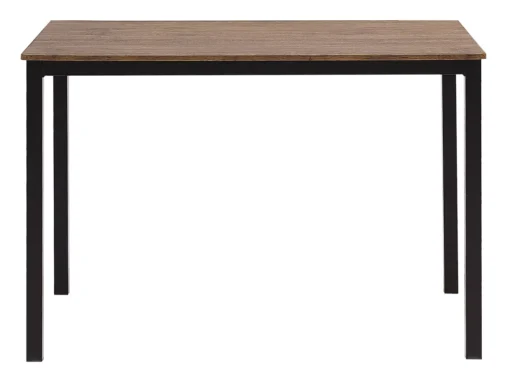 Ensemble De Salle à Manger Effet Bois Foncé Et Noir 4 Places HAMRY -Meilleur Meubles Magasin ensemble table et chaise 16612965