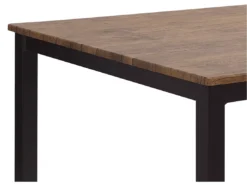 Ensemble De Salle à Manger Effet Bois Foncé Et Noir 4 Places HAMRY -Meilleur Meubles Magasin ensemble table et chaise 16612967