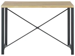 Ensemble De Salle à Manger Effet Bois Clair Et Noir 4 Places FLIXTON -Meilleur Meubles Magasin ensemble table et chaise 17667235