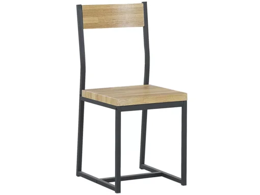 Ensemble De Salle à Manger Effet Bois Clair Et Noir 4 Places FLIXTON -Meilleur Meubles Magasin ensemble table et chaise 17667241
