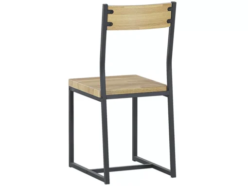 Ensemble De Salle à Manger Effet Bois Clair Et Noir 4 Places FLIXTON -Meilleur Meubles Magasin ensemble table et chaise 17667243