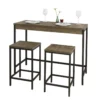 Lot Table Et Tabourets De Bar De Style Industriel Ensemble Table De Bar + 2 Tabourets, Ogt30-n -Meilleur Meubles Magasin ensemble table et chaise 19380441