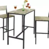 Ensemble Table De Bar + 2 Chaises Set De 1 Table + 2 Tabouret Haut De Bar Table Haute, Ogt03-n -Meilleur Meubles Magasin ensemble table et chaise 19399469
