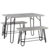 Ensemble De Salle à Manger 4 Places Effet Marbre Gris KEMPTON -Meilleur Meubles Magasin ensemble table et chaise 19479039
