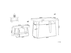 Ensemble De Salle à Manger 4 Places Effet Marbre Gris KEMPTON -Meilleur Meubles Magasin ensemble table et chaise 19479043