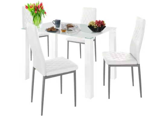 NormaBrooke M Blanc -Meilleur Meubles Magasin ensemble table et chaise 21679017