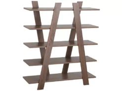 Étagère 5 étages En Bois Foncé ESCALANTE -Meilleur Meubles Magasin etagere 14820875