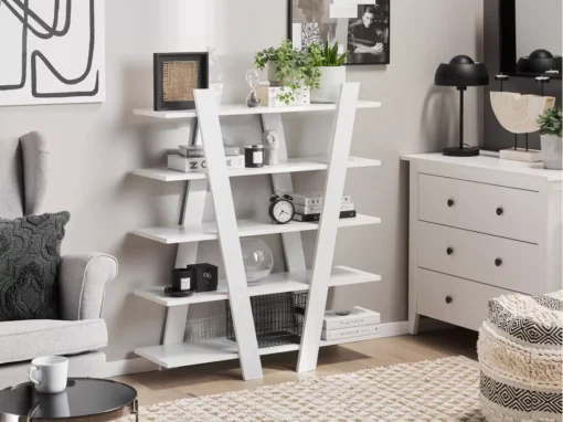 Étagère 5 étages Blanche ESCALANTE -Meilleur Meubles Magasin etagere 14820891