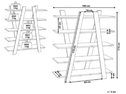 Étagère 5 étages Blanche ESCALANTE -Meilleur Meubles Magasin etagere 14820895