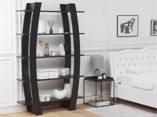 Étagère Noire 5 Niveaux KENER -Meilleur Meubles Magasin etagere 16141923
