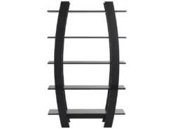 Étagère Noire 5 Niveaux KENER -Meilleur Meubles Magasin etagere 16141927