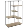 Étagère Murale 5 Niveaux Noir Et Marron Clair LAUREL -Meilleur Meubles Magasin etagere 16142001