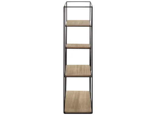 Étagère Murale 5 Niveaux Noir Et Marron Clair LAUREL -Meilleur Meubles Magasin etagere 16142011