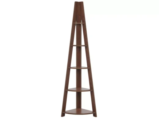 Étagère D'angle 5 Niveaux En Bois Foncé MOBILE SOLO -Meilleur Meubles Magasin etagere 16142091