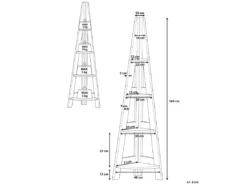 Étagère D'angle 5 Niveaux En Bois Foncé MOBILE SOLO -Meilleur Meubles Magasin etagere 16142095