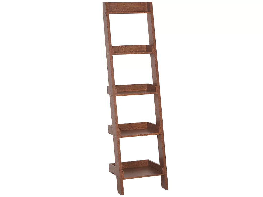 Étagère En échelle 5 Niveaux En Bois Foncé DUO 3 Étagère En échelle 5 Niveaux En Bois Foncé DUO