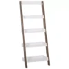 Étagère En échelle 5 Niveaux Bois Foncé Et Blanc MOBILE TRIO -Meilleur Meubles Magasin etagere 16371535