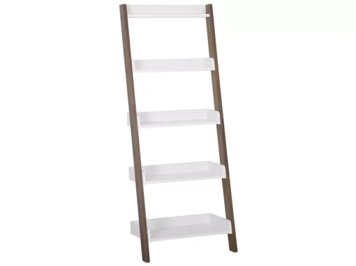 Étagère En échelle 5 Niveaux Bois Foncé Et Blanc MOBILE TRIO -Meilleur Meubles Magasin etagere 16371535
