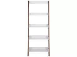 Étagère En échelle 5 Niveaux Bois Foncé Et Blanc MOBILE TRIO -Meilleur Meubles Magasin etagere 16371541