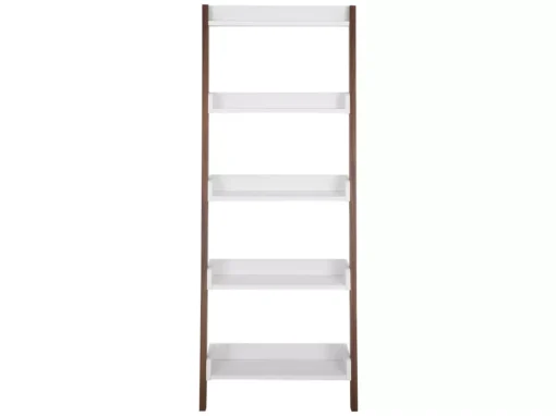 Étagère En échelle 5 Niveaux Bois Foncé Et Blanc MOBILE TRIO -Meilleur Meubles Magasin etagere 16371541