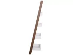 Étagère En échelle 5 Niveaux Bois Foncé Et Blanc MOBILE TRIO -Meilleur Meubles Magasin etagere 16371543