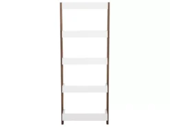 Étagère En échelle 5 Niveaux Bois Foncé Et Blanc MOBILE TRIO -Meilleur Meubles Magasin etagere 16371545