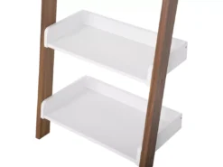 Étagère En échelle 5 Niveaux Bois Foncé Et Blanc MOBILE TRIO -Meilleur Meubles Magasin etagere 16371547