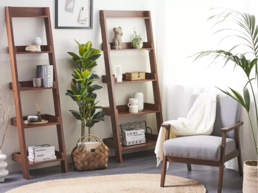 Étagère En échelle 5 Niveaux En Bois Foncé MOBILE TRIO -Meilleur Meubles Magasin etagere 16371637