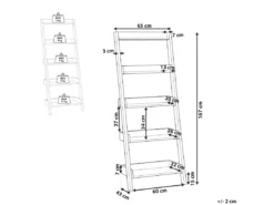 Étagère En échelle 5 Niveaux En Bois Foncé MOBILE TRIO -Meilleur Meubles Magasin etagere 16371639
