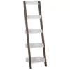 Étagère En échelle 5 Niveaux Bois Foncé Et Blanc MOBILE DUO -Meilleur Meubles Magasin etagere 16371667