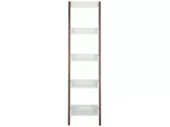 Étagère En échelle 5 Niveaux Bois Foncé Et Blanc MOBILE DUO -Meilleur Meubles Magasin etagere 16371673