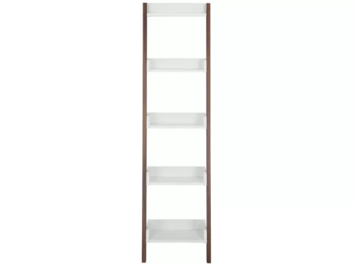 Étagère En échelle 5 Niveaux Bois Foncé Et Blanc MOBILE DUO -Meilleur Meubles Magasin etagere 16371673