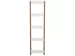 Étagère En échelle 5 Niveaux Bois Foncé Et Blanc MOBILE DUO -Meilleur Meubles Magasin etagere 16371677