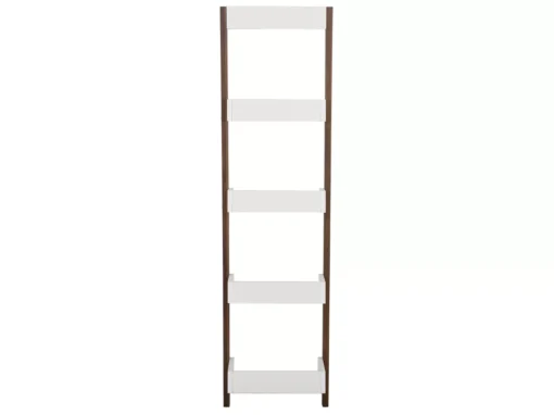 Étagère En échelle 5 Niveaux Bois Foncé Et Blanc MOBILE DUO -Meilleur Meubles Magasin etagere 16371677