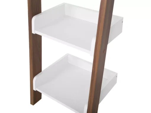 Étagère En échelle 5 Niveaux Bois Foncé Et Blanc MOBILE DUO -Meilleur Meubles Magasin etagere 16371679