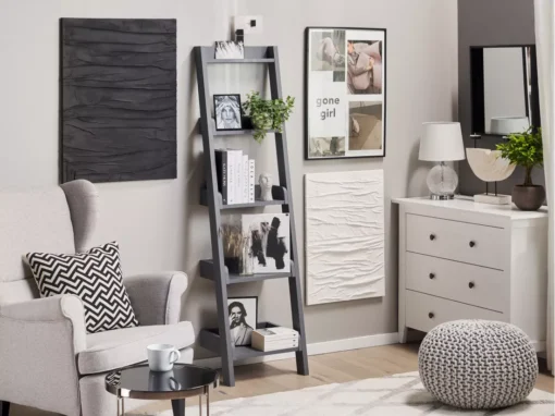 Étagère En échelle 5 Niveaux Gris MOBILE DUO -Meilleur Meubles Magasin etagere 16372145