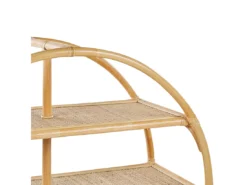 Bibliothèque Ronde à 3 étagères En Rotin Naturel TUVALU II -Meilleur Meubles Magasin etagere 16372461