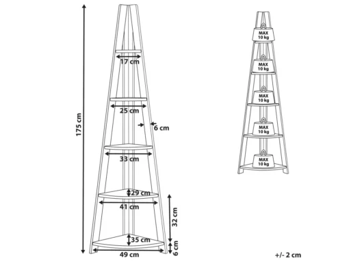 Étagère D'angle 5 Niveaux Gris MOBILE SOLO -Meilleur Meubles Magasin etagere 16372531