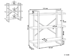 Étagère 3 Niveaux En Bois Foncé TIMBER -Meilleur Meubles Magasin etagere 16630951