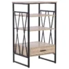 Étagère à 3 Niveaux Imitation Bois Clair Avec Tiroir KEENE -Meilleur Meubles Magasin etagere 16630979