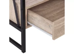 Étagère à 3 Niveaux Imitation Bois Clair Avec Tiroir KEENE -Meilleur Meubles Magasin etagere 16630991