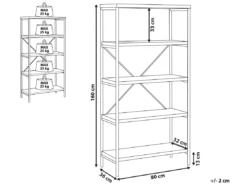 Étagère 5 Niveaux BRISBANE -Meilleur Meubles Magasin etagere 16631083