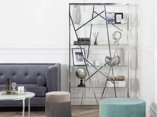 Étagère Argenté De 4 Compartiments HOXIE -Meilleur Meubles Magasin etagere 16631147