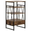 Étagère Imitation Bois Foncé Avec Tiroir KEENE -Meilleur Meubles Magasin etagere 16631177