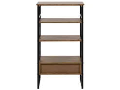 Étagère Imitation Bois Foncé Avec Tiroir KEENE -Meilleur Meubles Magasin etagere 16631189