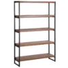 Étagère Noire Et Bois Foncé 4 Niveaux TIFTON -Meilleur Meubles Magasin etagere 16631267