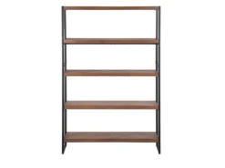 Étagère Noire Et Bois Foncé 4 Niveaux TIFTON -Meilleur Meubles Magasin etagere 16631273