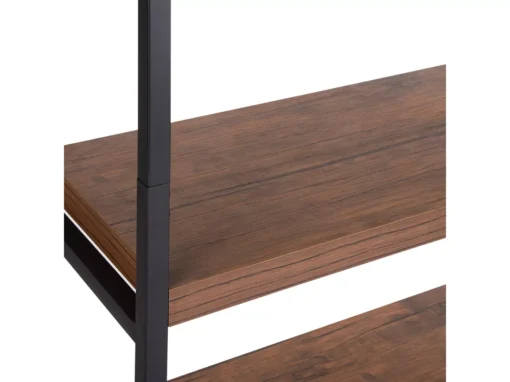 Étagère Noire Et Bois Foncé 4 Niveaux TIFTON -Meilleur Meubles Magasin etagere 16631275