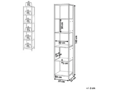 Étagère Blanche Et Bois Clair BOGOTA -Meilleur Meubles Magasin etagere 16631395