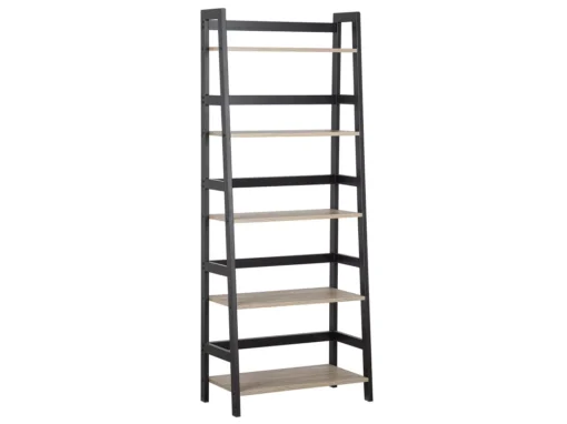 Étagère 5 étages Au Bois Clair Et Noir CROYDON -Meilleur Meubles Magasin etagere 17121179